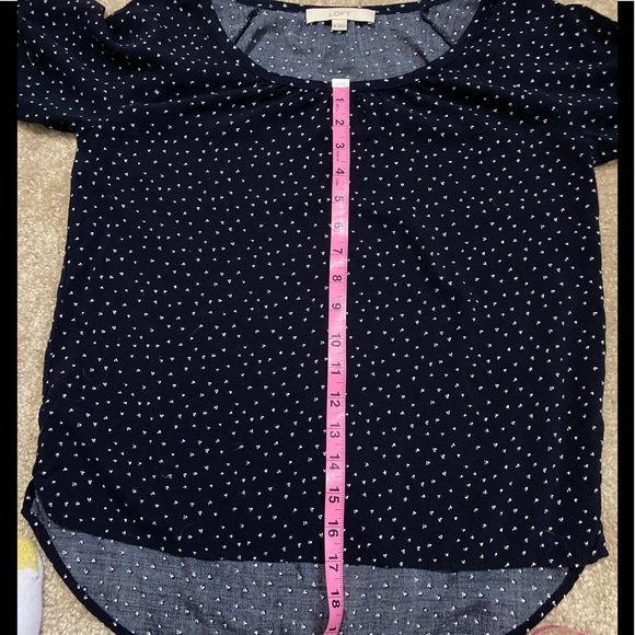 Ann Taylor LOFT Navy Blouse - Picture 2 of 4